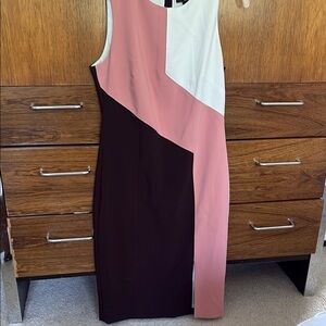 White House Black Market Colorblock Sleeveless Dress Size 4P